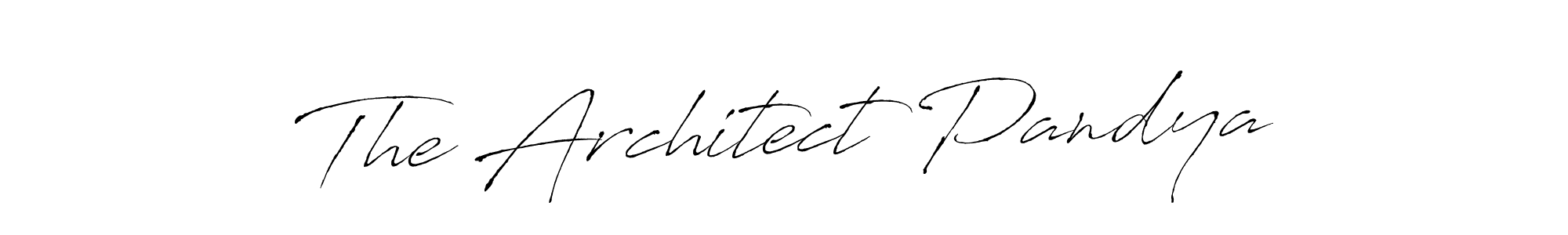 Design your own signature with our free online signature maker. With this signature software, you can create a handwritten (Antro_Vectra) signature for name The Architect Pandya. The Architect Pandya signature style 6 images and pictures png