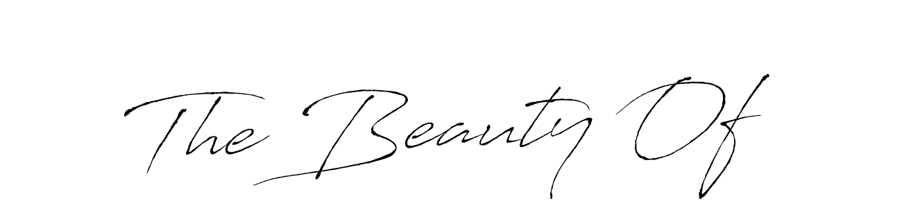 Design your own signature with our free online signature maker. With this signature software, you can create a handwritten (Antro_Vectra) signature for name The Beauty Of. The Beauty Of signature style 6 images and pictures png