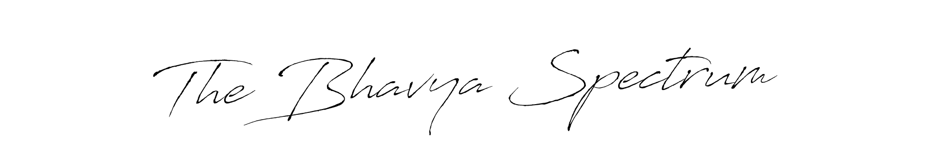 Use a signature maker to create a handwritten signature online. With this signature software, you can design (Antro_Vectra) your own signature for name The Bhavya Spectrum. The Bhavya Spectrum signature style 6 images and pictures png