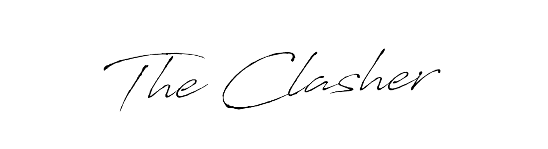 Use a signature maker to create a handwritten signature online. With this signature software, you can design (Antro_Vectra) your own signature for name The Clasher. The Clasher signature style 6 images and pictures png