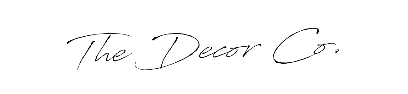 Create a beautiful signature design for name The Decor Co.. With this signature (Antro_Vectra) fonts, you can make a handwritten signature for free. The Decor Co. signature style 6 images and pictures png