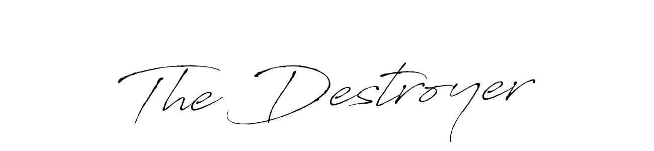 How to make The Destroyer name signature. Use Antro_Vectra style for creating short signs online. This is the latest handwritten sign. The Destroyer signature style 6 images and pictures png