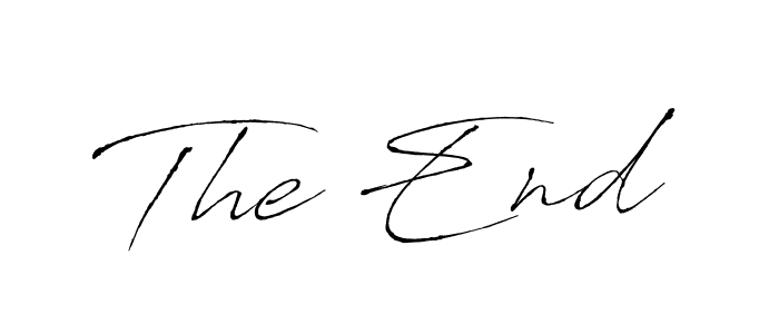 The End stylish signature style. Best Handwritten Sign (Antro_Vectra) for my name. Handwritten Signature Collection Ideas for my name The End. The End signature style 6 images and pictures png