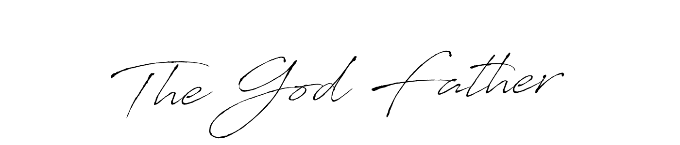 How to make The God Father signature? Antro_Vectra is a professional autograph style. Create handwritten signature for The God Father name. The God Father signature style 6 images and pictures png