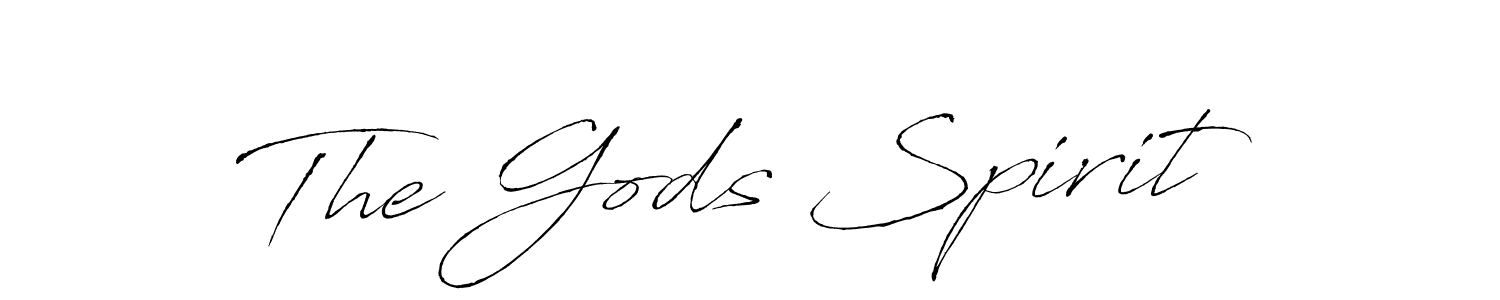 Create a beautiful signature design for name The Gods Spirit. With this signature (Antro_Vectra) fonts, you can make a handwritten signature for free. The Gods Spirit signature style 6 images and pictures png