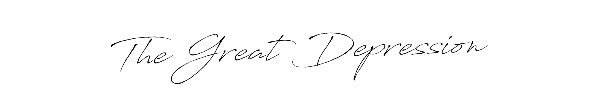 Also we have The Great Depression name is the best signature style. Create professional handwritten signature collection using Antro_Vectra autograph style. The Great Depression signature style 6 images and pictures png