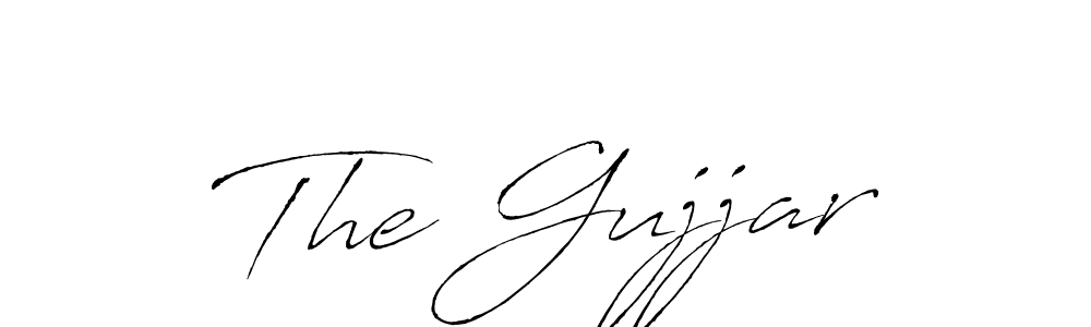 Design your own signature with our free online signature maker. With this signature software, you can create a handwritten (Antro_Vectra) signature for name The Gujjar. The Gujjar signature style 6 images and pictures png