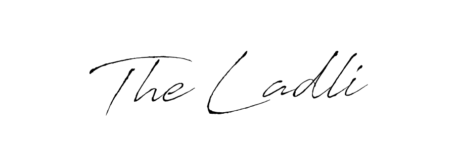 Use a signature maker to create a handwritten signature online. With this signature software, you can design (Antro_Vectra) your own signature for name The Ladli. The Ladli signature style 6 images and pictures png