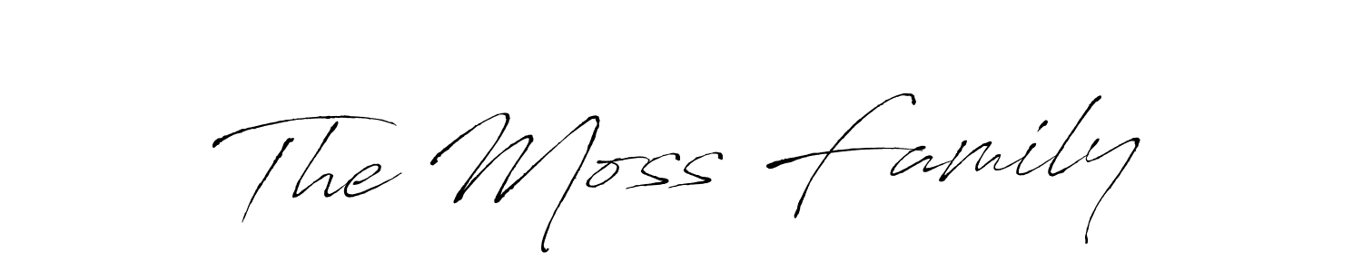 Design your own signature with our free online signature maker. With this signature software, you can create a handwritten (Antro_Vectra) signature for name The Moss Family. The Moss Family signature style 6 images and pictures png