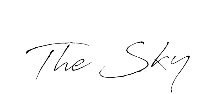 Design your own signature with our free online signature maker. With this signature software, you can create a handwritten (Antro_Vectra) signature for name The Sky. The Sky signature style 6 images and pictures png