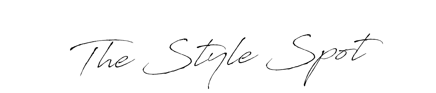 Make a beautiful signature design for name The Style Spot. With this signature (Antro_Vectra) style, you can create a handwritten signature for free. The Style Spot signature style 6 images and pictures png