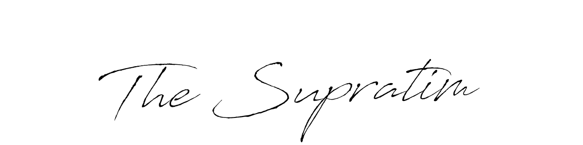 You should practise on your own different ways (Antro_Vectra) to write your name (The Supratim) in signature. don't let someone else do it for you. The Supratim signature style 6 images and pictures png