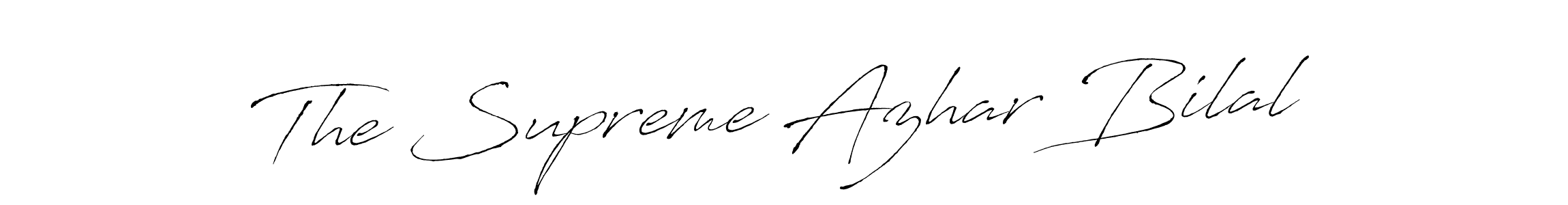 Design your own signature with our free online signature maker. With this signature software, you can create a handwritten (Antro_Vectra) signature for name The Supreme Azhar Bilal. The Supreme Azhar Bilal signature style 6 images and pictures png