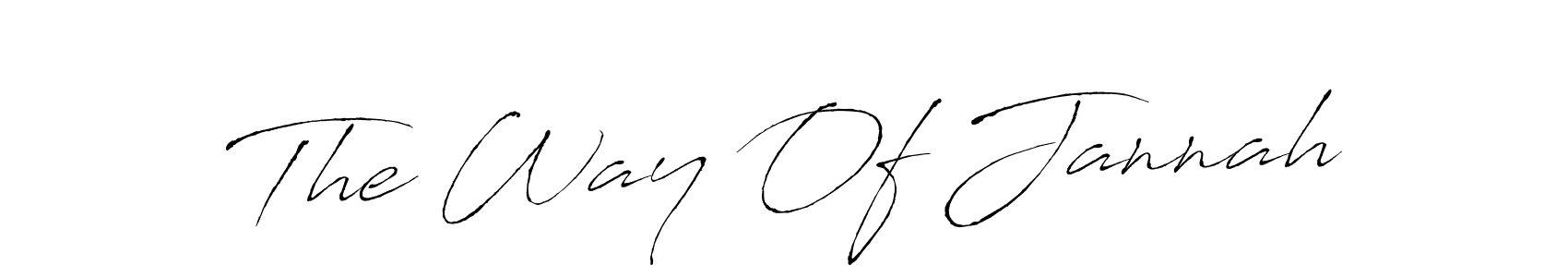 How to make The Way Of Jannah name signature. Use Antro_Vectra style for creating short signs online. This is the latest handwritten sign. The Way Of Jannah signature style 6 images and pictures png