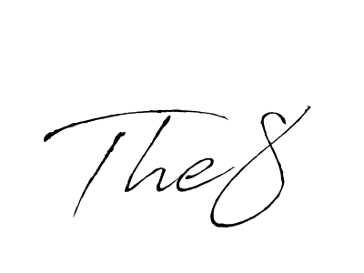 The8 stylish signature style. Best Handwritten Sign (Antro_Vectra) for my name. Handwritten Signature Collection Ideas for my name The8. The8 signature style 6 images and pictures png