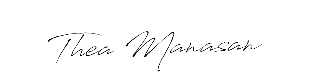 You should practise on your own different ways (Antro_Vectra) to write your name (Thea Manasan) in signature. don't let someone else do it for you. Thea Manasan signature style 6 images and pictures png