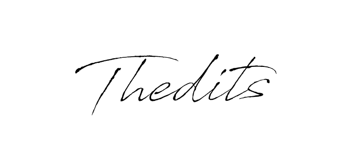 Design your own signature with our free online signature maker. With this signature software, you can create a handwritten (Antro_Vectra) signature for name Thedits. Thedits signature style 6 images and pictures png