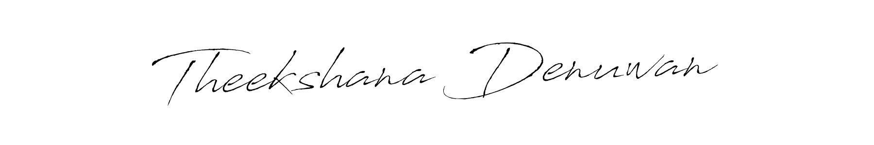 Antro_Vectra is a professional signature style that is perfect for those who want to add a touch of class to their signature. It is also a great choice for those who want to make their signature more unique. Get Theekshana Denuwan name to fancy signature for free. Theekshana Denuwan signature style 6 images and pictures png