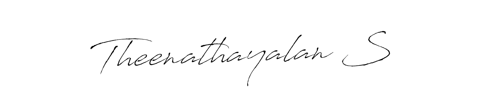 How to make Theenathayalan S name signature. Use Antro_Vectra style for creating short signs online. This is the latest handwritten sign. Theenathayalan S signature style 6 images and pictures png