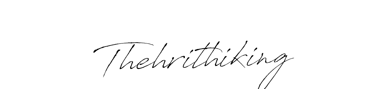 The best way (Antro_Vectra) to make a short signature is to pick only two or three words in your name. The name Thehrithiking include a total of six letters. For converting this name. Thehrithiking signature style 6 images and pictures png