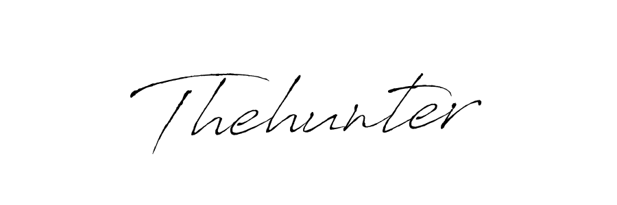 How to make Thehunter signature? Antro_Vectra is a professional autograph style. Create handwritten signature for Thehunter name. Thehunter signature style 6 images and pictures png