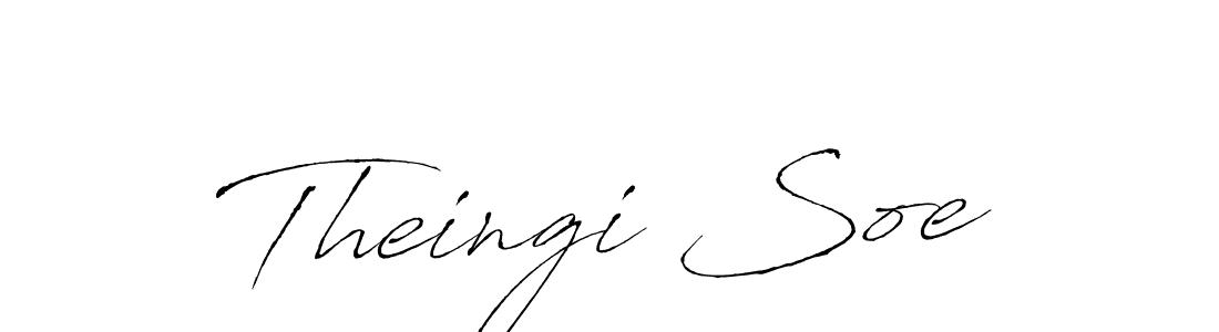 The best way (Antro_Vectra) to make a short signature is to pick only two or three words in your name. The name Theingi Soe include a total of six letters. For converting this name. Theingi Soe signature style 6 images and pictures png