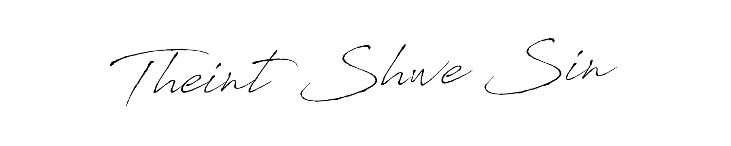 Create a beautiful signature design for name Theint Shwe Sin. With this signature (Antro_Vectra) fonts, you can make a handwritten signature for free. Theint Shwe Sin signature style 6 images and pictures png