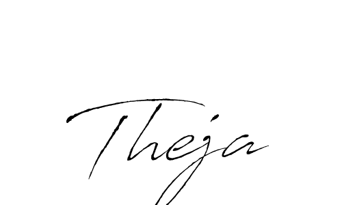 Design your own signature with our free online signature maker. With this signature software, you can create a handwritten (Antro_Vectra) signature for name Theja. Theja signature style 6 images and pictures png