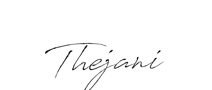 Make a beautiful signature design for name Thejani. With this signature (Antro_Vectra) style, you can create a handwritten signature for free. Thejani signature style 6 images and pictures png