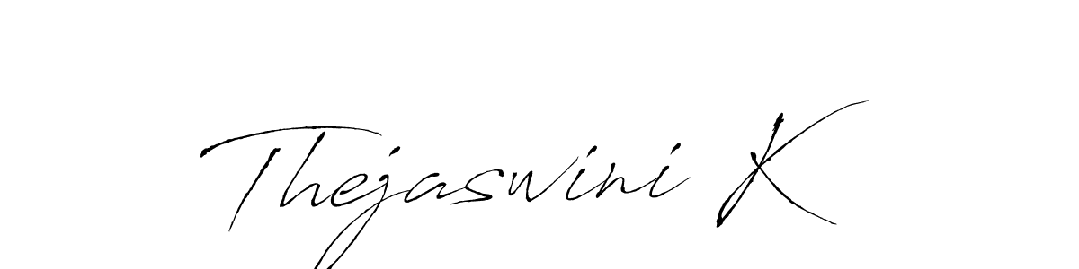 This is the best signature style for the Thejaswini K name. Also you like these signature font (Antro_Vectra). Mix name signature. Thejaswini K signature style 6 images and pictures png