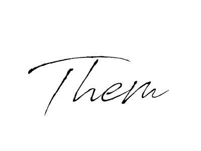 How to make Them name signature. Use Antro_Vectra style for creating short signs online. This is the latest handwritten sign. Them signature style 6 images and pictures png