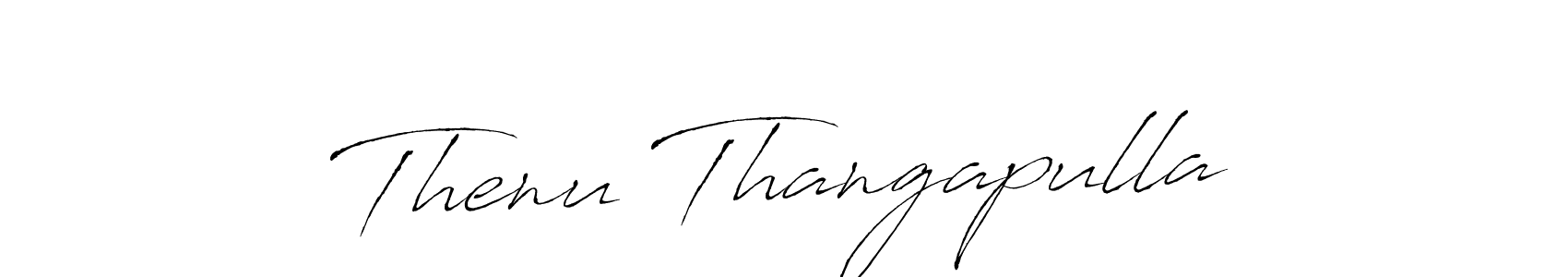 How to make Thenu Thangapulla signature? Antro_Vectra is a professional autograph style. Create handwritten signature for Thenu Thangapulla name. Thenu Thangapulla signature style 6 images and pictures png