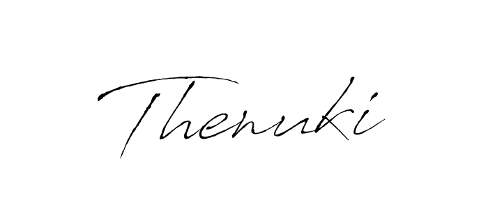 Make a beautiful signature design for name Thenuki. With this signature (Antro_Vectra) style, you can create a handwritten signature for free. Thenuki signature style 6 images and pictures png