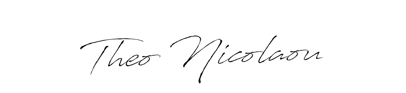 Theo Nicolaou stylish signature style. Best Handwritten Sign (Antro_Vectra) for my name. Handwritten Signature Collection Ideas for my name Theo Nicolaou. Theo Nicolaou signature style 6 images and pictures png