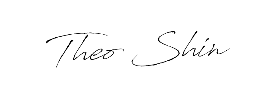 Theo Shin stylish signature style. Best Handwritten Sign (Antro_Vectra) for my name. Handwritten Signature Collection Ideas for my name Theo Shin. Theo Shin signature style 6 images and pictures png