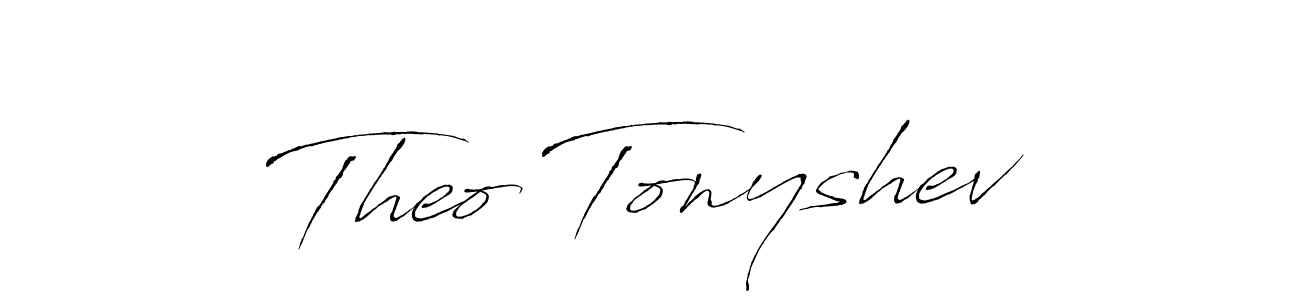 Create a beautiful signature design for name Theo Tonyshev. With this signature (Antro_Vectra) fonts, you can make a handwritten signature for free. Theo Tonyshev signature style 6 images and pictures png