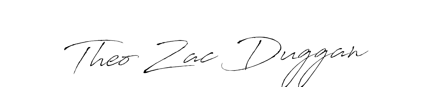 Make a beautiful signature design for name Theo Zac Duggan. With this signature (Antro_Vectra) style, you can create a handwritten signature for free. Theo Zac Duggan signature style 6 images and pictures png