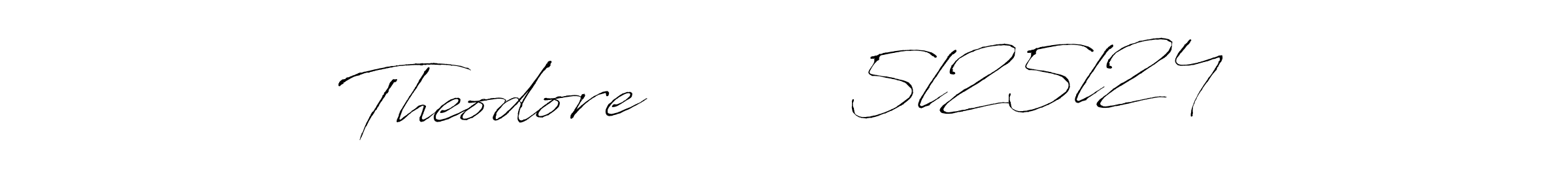 Design your own signature with our free online signature maker. With this signature software, you can create a handwritten (Antro_Vectra) signature for name Theodore         5l25l24. Theodore         5l25l24 signature style 6 images and pictures png