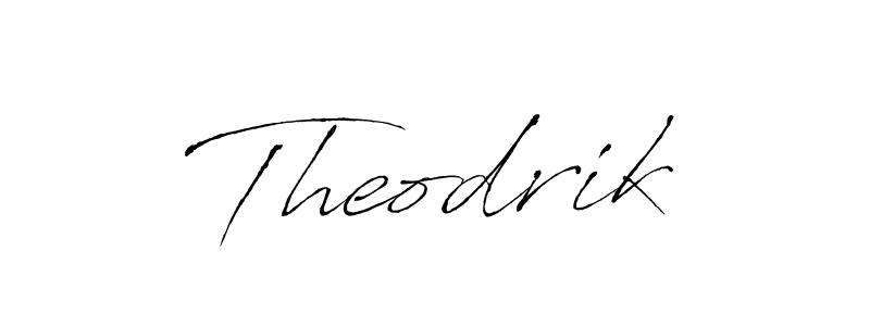 How to make Theodrik name signature. Use Antro_Vectra style for creating short signs online. This is the latest handwritten sign. Theodrik signature style 6 images and pictures png