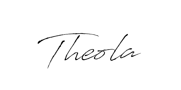 Make a beautiful signature design for name Theola. With this signature (Antro_Vectra) style, you can create a handwritten signature for free. Theola signature style 6 images and pictures png