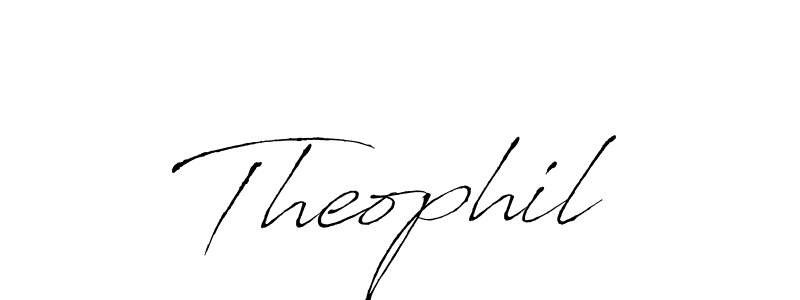 Make a beautiful signature design for name Theophil. With this signature (Antro_Vectra) style, you can create a handwritten signature for free. Theophil signature style 6 images and pictures png