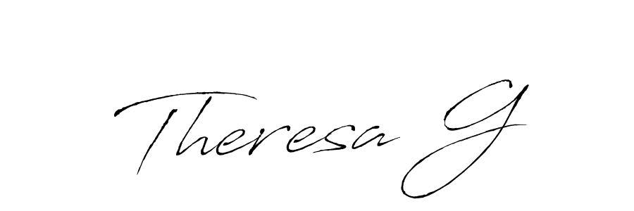 It looks lik you need a new signature style for name Theresa G. Design unique handwritten (Antro_Vectra) signature with our free signature maker in just a few clicks. Theresa G signature style 6 images and pictures png