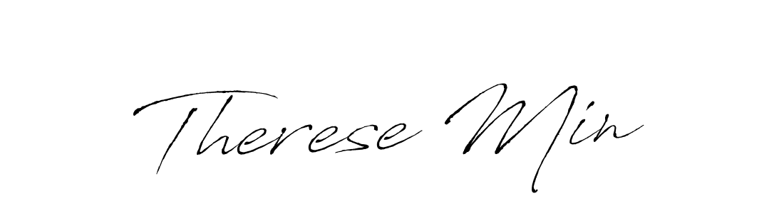 How to make Therese Min name signature. Use Antro_Vectra style for creating short signs online. This is the latest handwritten sign. Therese Min signature style 6 images and pictures png