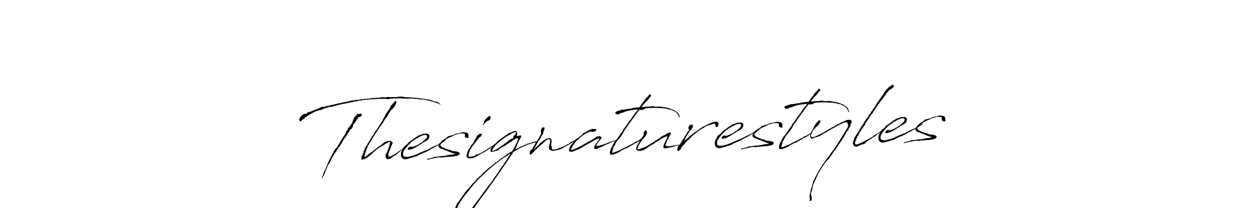 Make a beautiful signature design for name Thesignaturestyles. With this signature (Antro_Vectra) style, you can create a handwritten signature for free. Thesignaturestyles signature style 6 images and pictures png