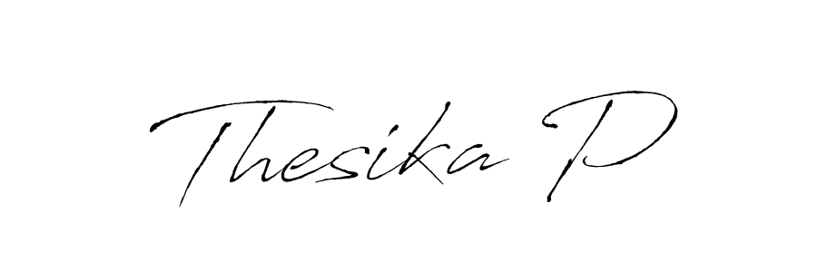 Also we have Thesika P name is the best signature style. Create professional handwritten signature collection using Antro_Vectra autograph style. Thesika P signature style 6 images and pictures png