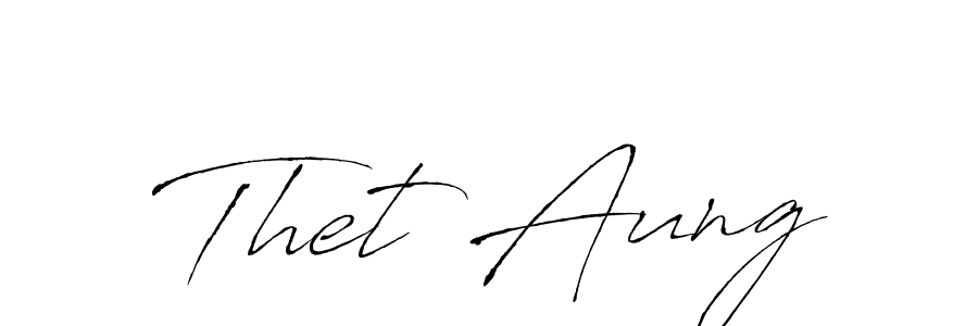 Thet Aung stylish signature style. Best Handwritten Sign (Antro_Vectra) for my name. Handwritten Signature Collection Ideas for my name Thet Aung. Thet Aung signature style 6 images and pictures png