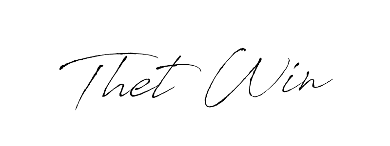 Similarly Antro_Vectra is the best handwritten signature design. Signature creator online .You can use it as an online autograph creator for name Thet Win. Thet Win signature style 6 images and pictures png