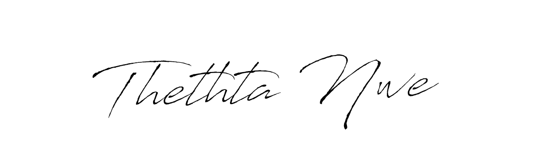 This is the best signature style for the Thethta Nwe name. Also you like these signature font (Antro_Vectra). Mix name signature. Thethta Nwe signature style 6 images and pictures png