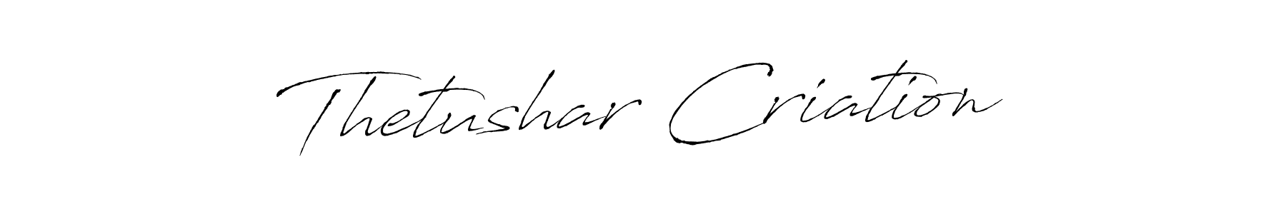 Similarly Antro_Vectra is the best handwritten signature design. Signature creator online .You can use it as an online autograph creator for name Thetushar Criation. Thetushar Criation signature style 6 images and pictures png