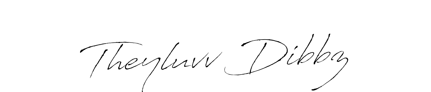 How to make Theyluvv Dibbz signature? Antro_Vectra is a professional autograph style. Create handwritten signature for Theyluvv Dibbz name. Theyluvv Dibbz signature style 6 images and pictures png